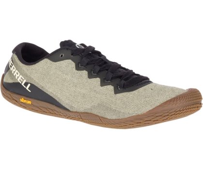 Barefoot Buty Merrell Vapor Glove 3 Bawełniane Męskie Beżowe Czarne | 36210M-2BB