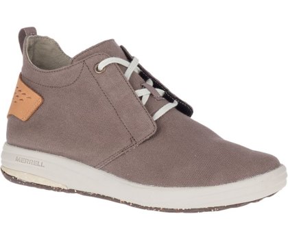 Buty Codzienne Merrell Gridway Mid Płócienne Damskie Brązowe | 41381W-1CB
