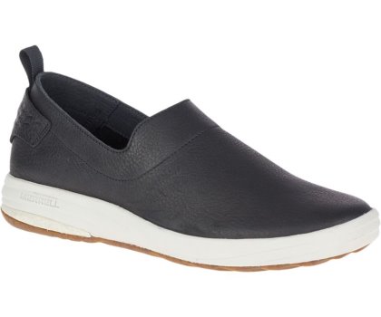 Buty Codzienne Merrell Gridway Moc Skórzane Damskie Czarne | 41066W-1CB