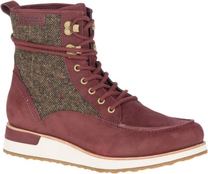 Buty Codzienne Merrell Roam Mid Damskie Ciemny Czerwone Oliwkowe | 40977W-1CD