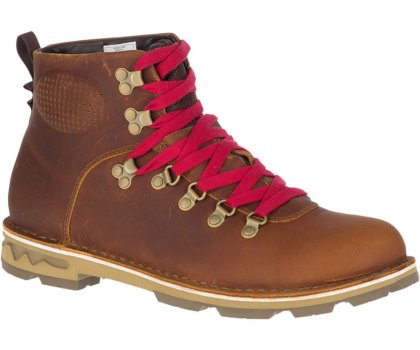 Buty Nieprzemakalne Merrell Sugarbush Braden Mid Skórzane Nieprzemakalne Męskie Brązowe Czerwone | 38905M-2WB