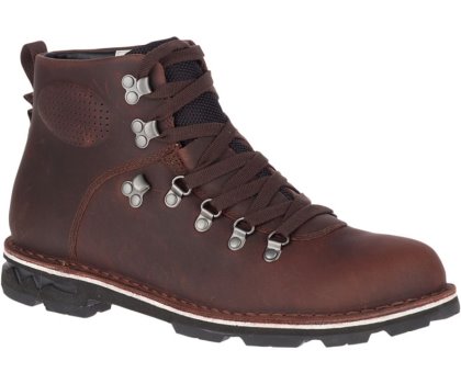 Buty Nieprzemakalne Merrell Sugarbush Braden Mid Skórzane Nieprzemakalne Męskie Ciemny Brązowe | 38905M-2WD