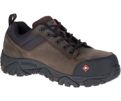 Buty Robocze Merrell Moab Rover Koronkowe Comp Metalowym Robocze Shoe Męskie Ciemny Brązowe | 31152M-2WD