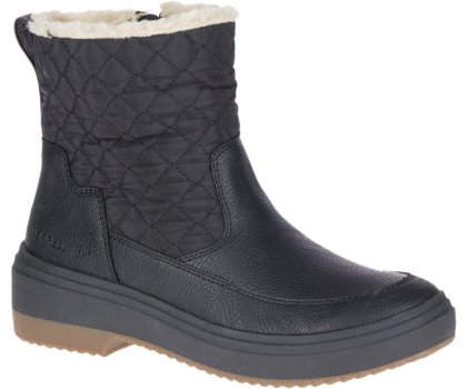 Buty Trekkingowe Merrell Holly Bluff Nieprzemakalne Damskie Czarne | 41664W-1HB
