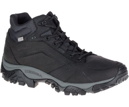 Buty Trekkingowe Merrell Moab Adventure Mid Nieprzemakalne Męskie Czarne | 29195M-2HB