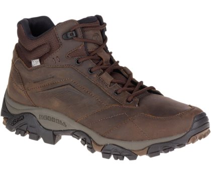 Buty Trekkingowe Merrell Moab Adventure Mid Nieprzemakalne Męskie Ciemny Brązowe | 29195M-2HD