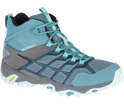 Buty Trekkingowe Merrell Moab FST 2 Mid Nieprzemakalne Damskie Niebieskie | 33186W-1HB