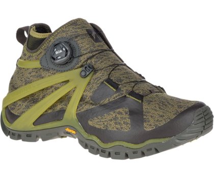 Buty Trekkingowe Merrell Rove Mid Knit Męskie Oliwkowe | 36103M-2HJ