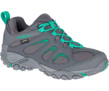 Buty Trekkingowe Merrell Yokota 2 Sportowe GORE-TEX® Damskie Szare Turkusowe | 36355W-1HG