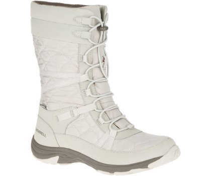 Buty Wodoodporne Merrell Approach Wysokie Nieprzemakalne Damskie Srebrne | 35836W-1WS