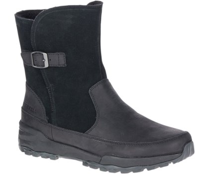 Buty Wodoodporne Merrell Icepack Guide Klamry Polar Nieprzemakalne Damskie Czarne | 41551W-1WB