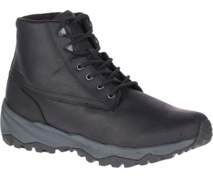 Buty Wodoodporne Merrell Icepack Guide Mid Koronkowe Nieprzemakalne Męskie Czarne | 41577M-2WB