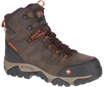 Buty Wodoodporne Merrell Phaserbound Mid Nieprzemakalne Comp Metalowym Robocze Boot Męskie Ciemny Brązowe | 29079M-2WD