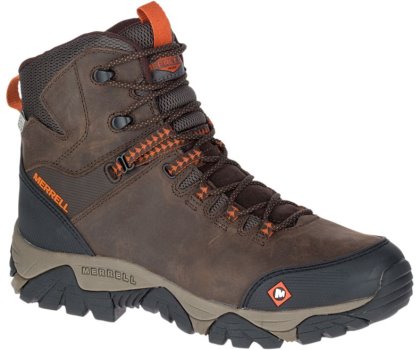 Buty Wodoodporne Merrell Phaserbound Mid Nieprzemakalne Robocze Boot Męskie Ciemny Brązowe | 29811M-2WD