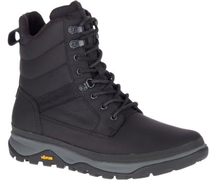 Buty Wodoodporne Merrell Tremblant 8" Polar Nieprzemakalne Ice+ Męskie Czarne | 35128M-2WB