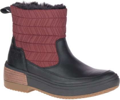 Buty Zimowe Merrell Haven Bluff Polar Nieprzemakalne Damskie Ciemny Czerwone Czarne | 41499W-1WD