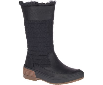 Buty Zimowe Merrell Haven Pull On Polar Nieprzemakalne Damskie Czarne | 41500W-1WL