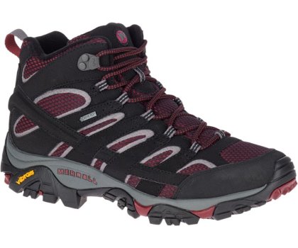 Buty do Chodzenia Merrell Moab 2 Mid GORE -TEX® Męskie Czarne Ciemny Czerwone | 27835M-2WB