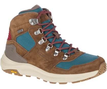 Buty do Chodzenia Merrell Ontario 85 Mid Nieprzemakalne Damskie Brązowe Turkusowe | 39218W-1WB