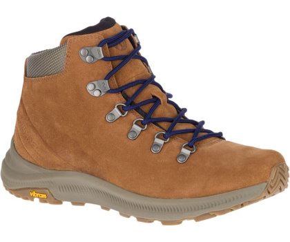 Buty do Chodzenia Merrell Ontario Zamszowe Mid Męskie Brązowe | 40757M-2WB