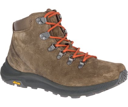 Buty do Chodzenia Merrell Ontario Zamszowe Mid Męskie Ciemny Khaki | 40757M-2WD