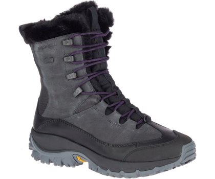 Buty do Chodzenia Merrell Thermo Rhea Mid Nieprzemakalne Damskie Ciemny Szare | 41497W-1WD