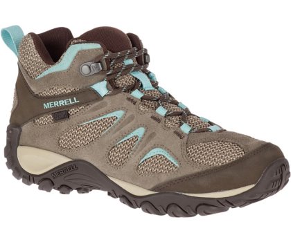 Buty do Chodzenia Merrell Yokota 2 Mid Nieprzemakalne Damskie Brązowe Głęboka Niebieskie | 35411W-1WB