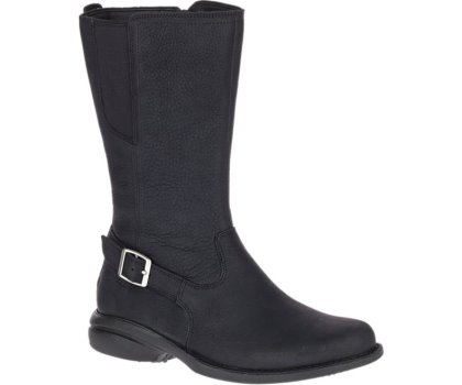 Kozaki Merrell Andover Peak Nieprzemakalne Damskie Czarne | 40982W-1BB
