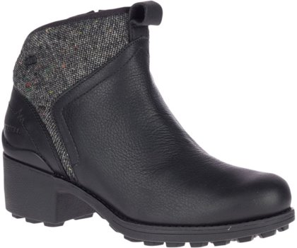 Kozaki Merrell Chateau II Mid Pull Nieprzemakalne Damskie Czarne Jasny Szare | 41519W-1BB