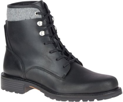 Kozaki Merrell Legacy Koronkowe Nieprzemakalne Damskie Czarne | 40971W-1BB