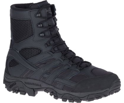 Kozaki Robocze Merrell Moab 2 8" Tactical Boot Szerokie Szerokość Męskie Czarne | 34544M-2WB