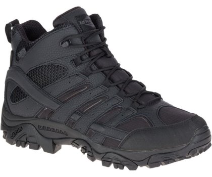 Kozaki Robocze Merrell Moab 2 Mid Tactical Nieprzemakalne Boot Męskie Czarne | 29993M-2WB