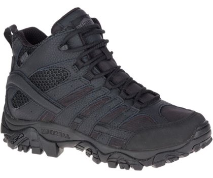 Kozaki Robocze Merrell Moab 2 Mid Tactical Nieprzemakalne Boot Damskie Czarne | 31173W-1WB