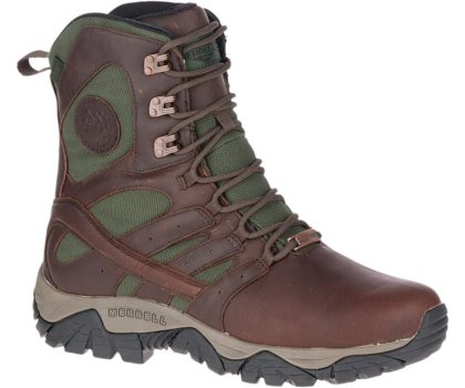 Kozaki Robocze Merrell Moab Duluth 8" Nieprzemakalne SR Robocze Boot Męskie Ciemny Brązowe | 41717M-2WD
