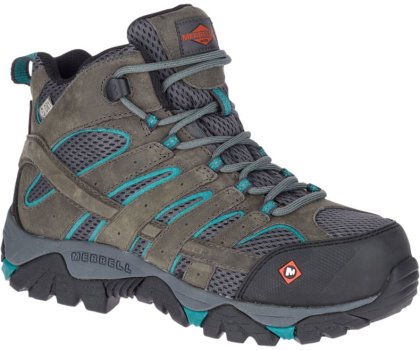 Kozaki Robocze Merrell Moab Vertex Mid Nieprzemakalne Comp Metalowym Robocze Boot Damskie Oliwkowe Zielone | 38743W-1WO