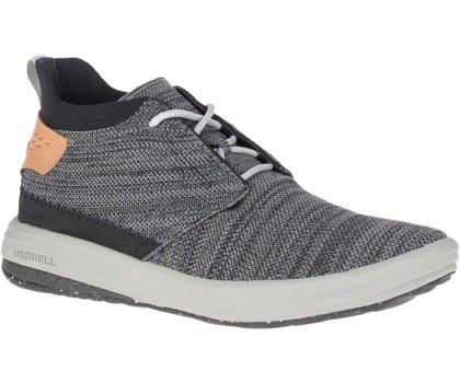 Kozaki Trekkingowe Merrell Gridway Mid Męskie Czarne | 35886M-2HB