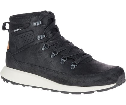 Trampki Merrell Ashford Klasyczne Chukka Skórzane Męskie Czarne | 41104M-2SB